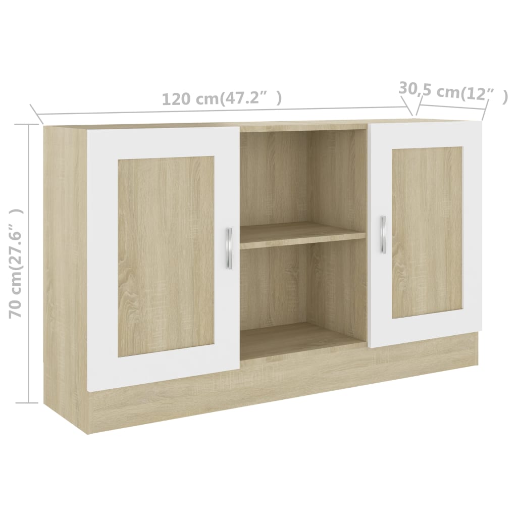 Vitrine 120x30,5x70 cm en bois travaillé