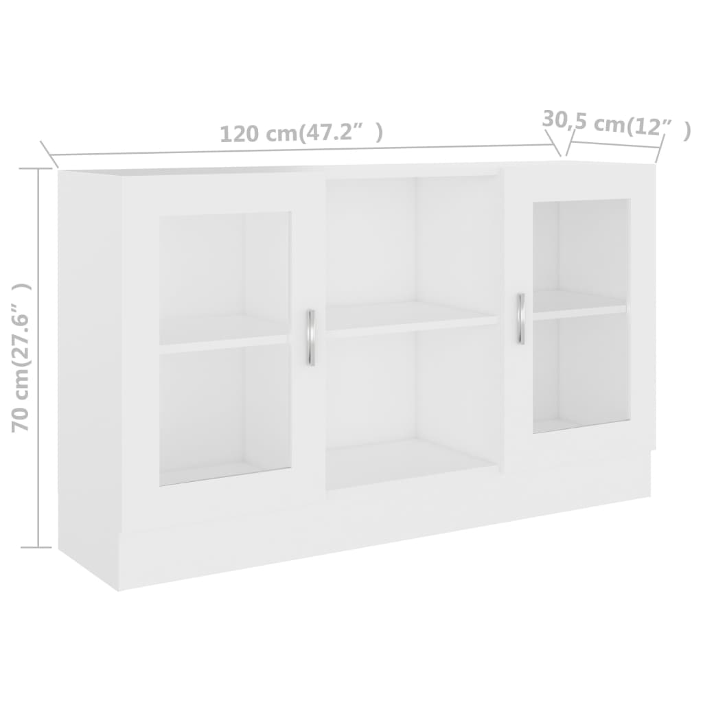 Vitrine 120x30,5x70 cm en bois travaillé