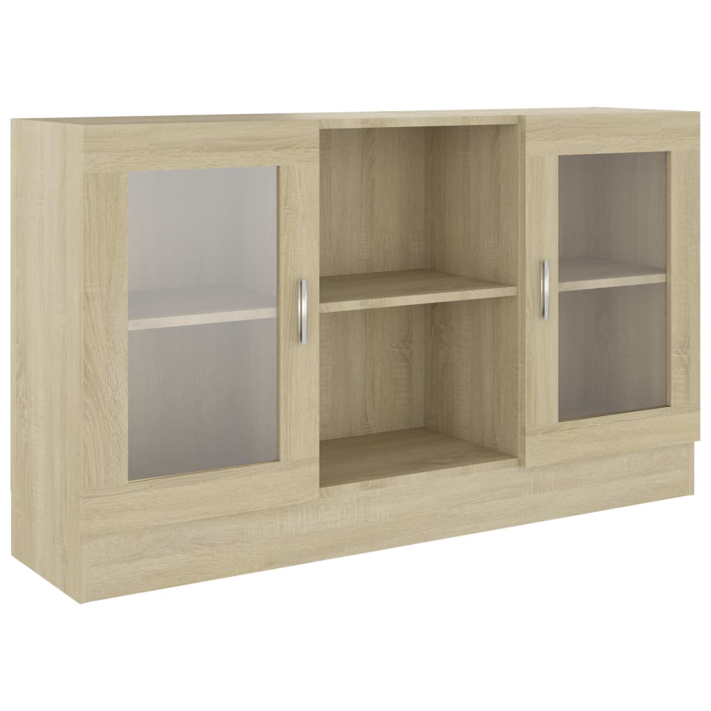 Vitrinekast 120x30,5x70 cm bewerkt hout