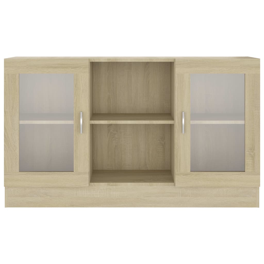 Vitrinekast 120x30,5x70 cm bewerkt hout zwart