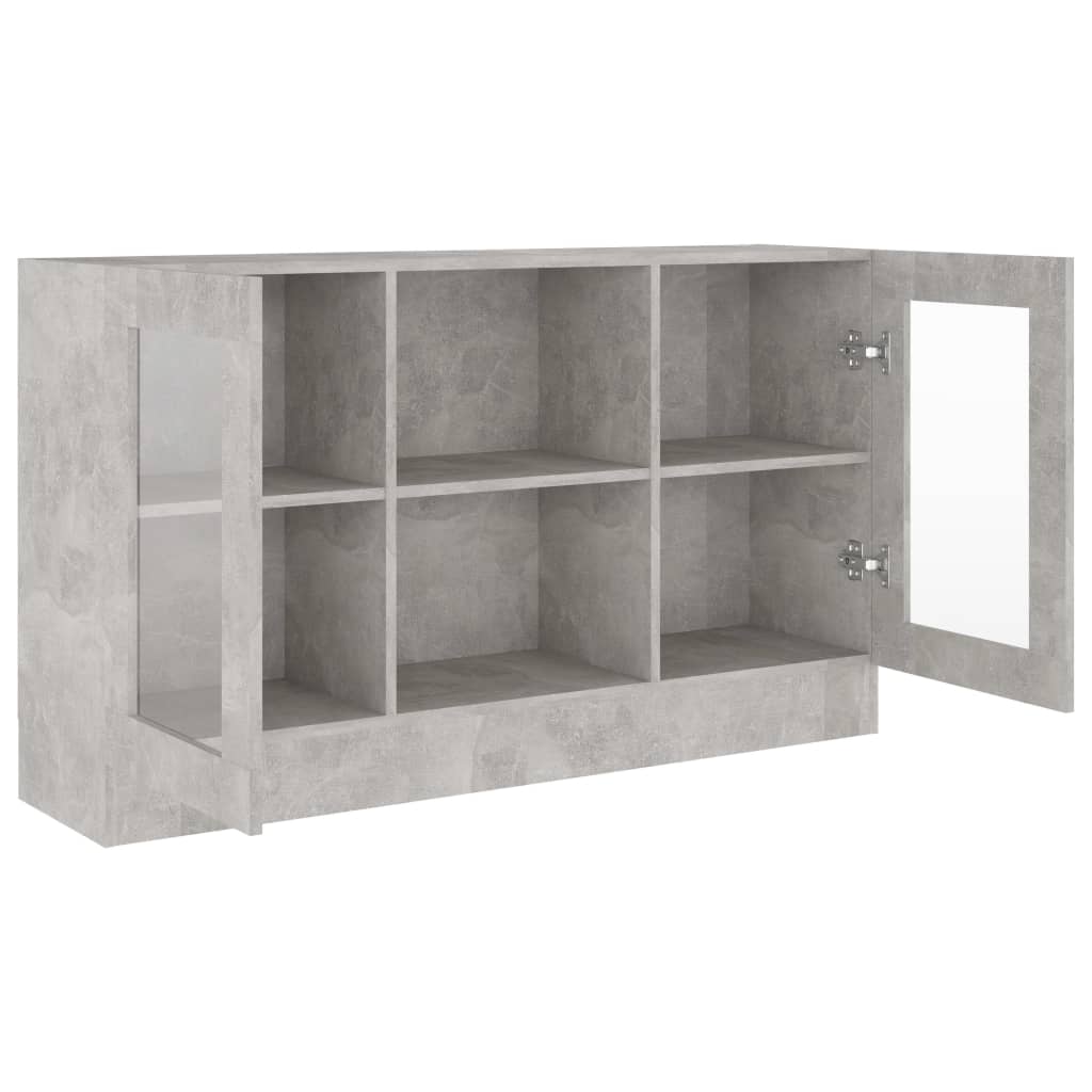 Vitrinekast 120x30,5x70 cm bewerkt hout