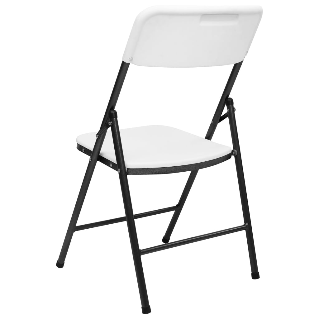 Chaises de jardin 4 pcs pliables HDPE blanc