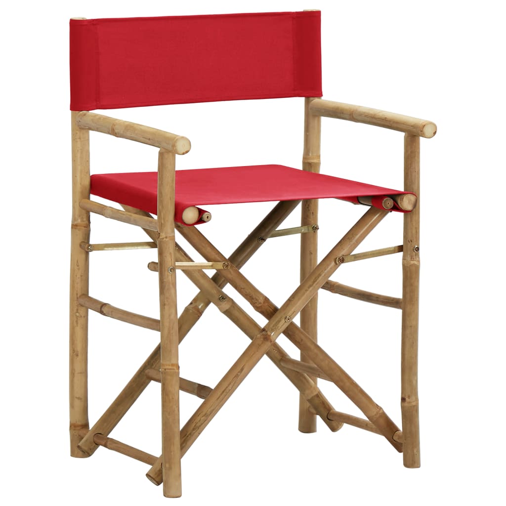 Regisseursstoelen 2 st inklapbaar bamboe en canvas