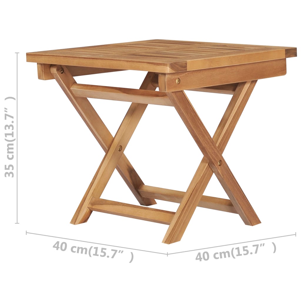 Ligbed met inklapbare tafel massief teakhout