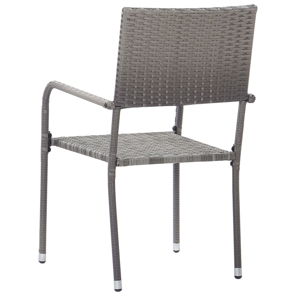 Tuinstoelen 4 st poly rattan