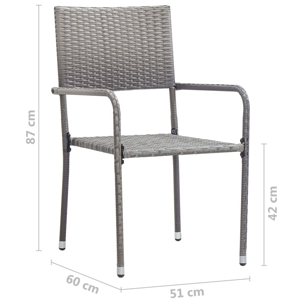 Tuinstoelen 4 st poly rattan