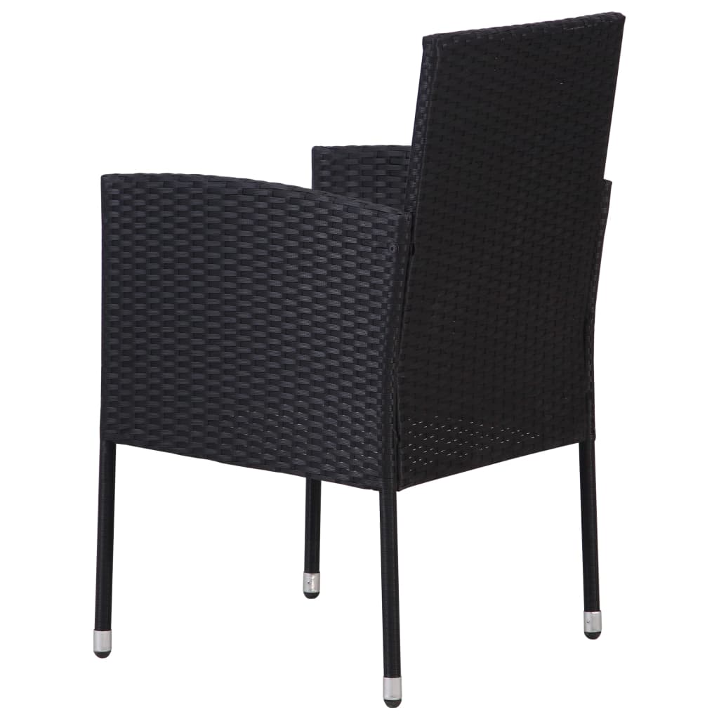 Chaises de jardin 2 pcs poly rotin