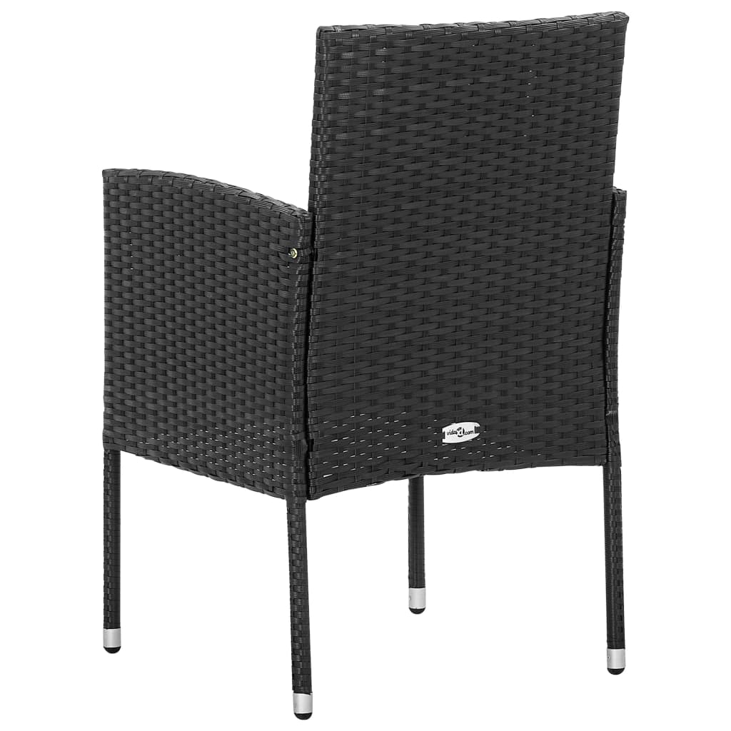 Chaises de jardin 2 pcs poly rotin