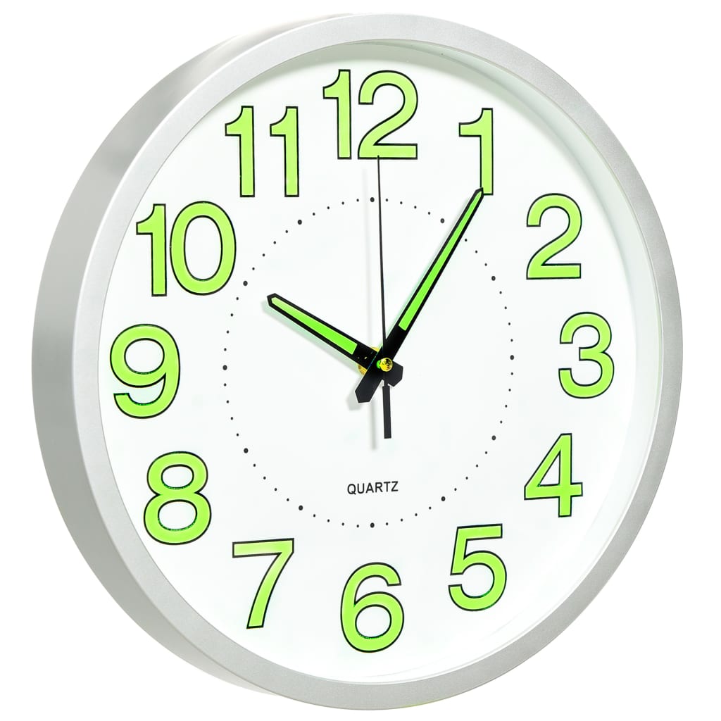 Horloge murale lumineuse 30 cm blanche