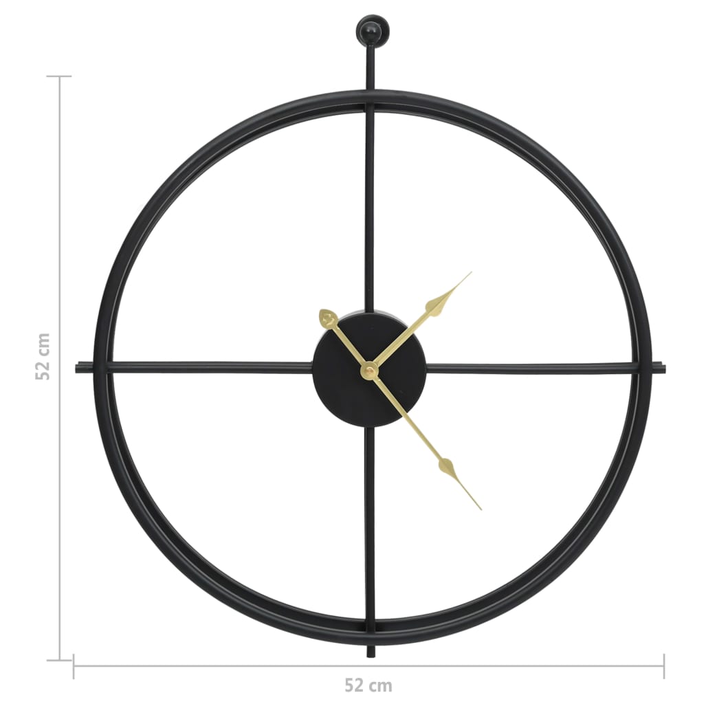 Wandklok 52 cm ijzer