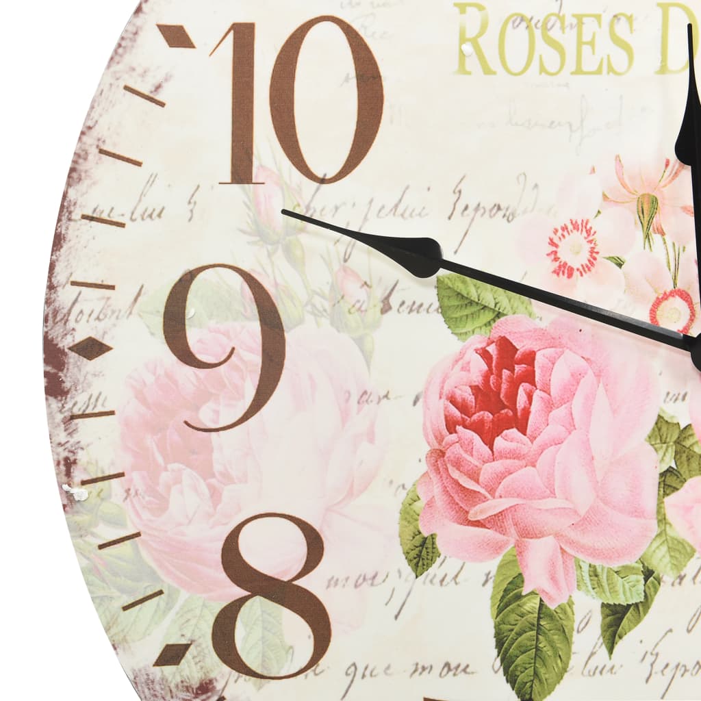 Horloge murale style vintage 30 cm