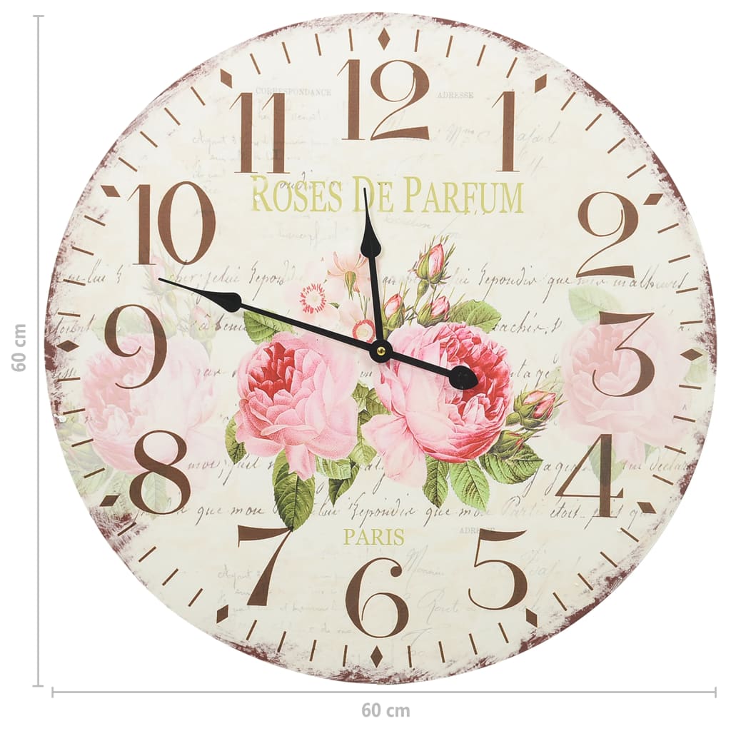 Horloge murale style vintage 30 cm