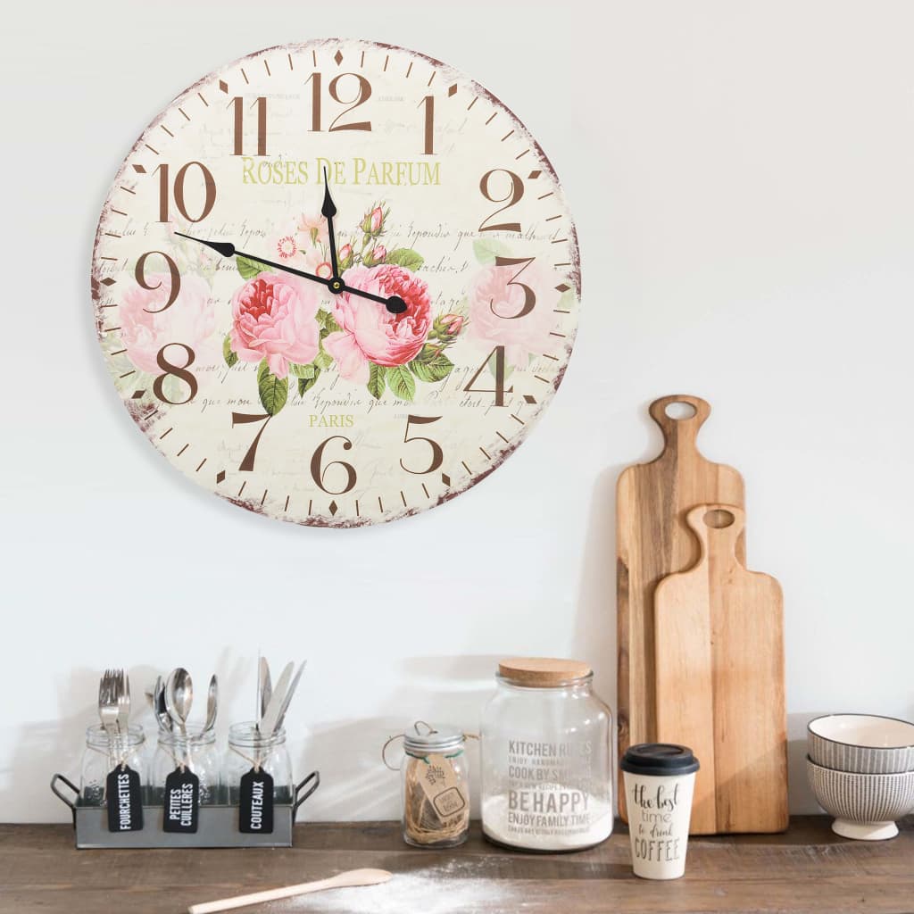 Horloge murale style vintage 30 cm