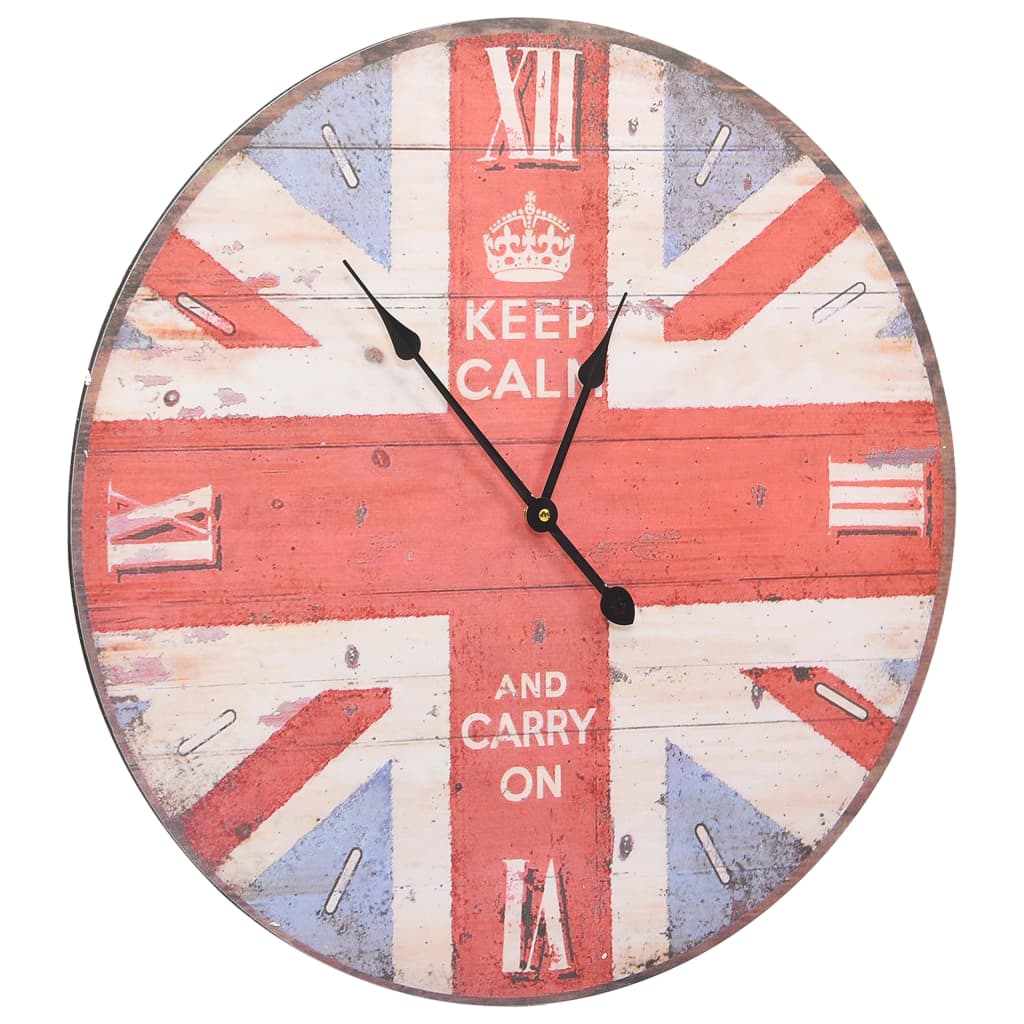 Horloge murale style vintage 30 cm multicolore