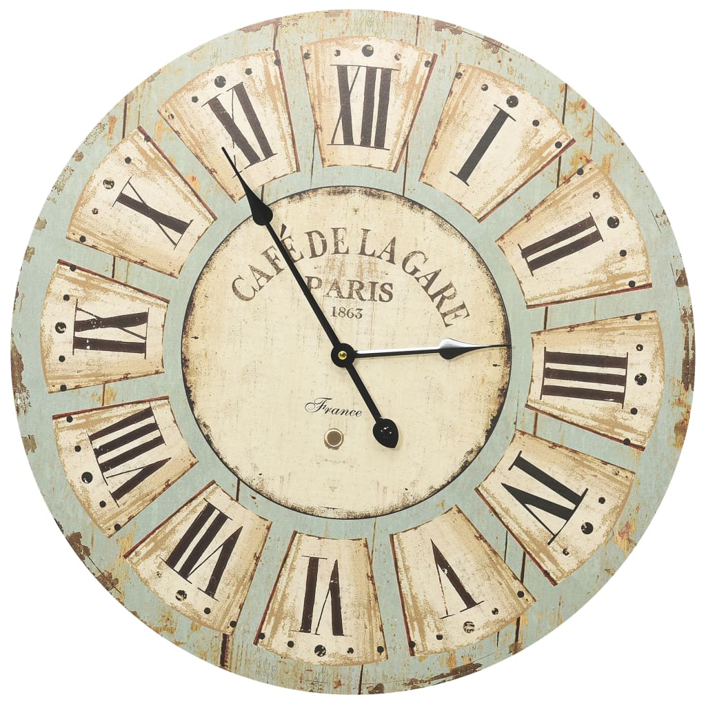 Horloge murale 60 cm MDF multicolore