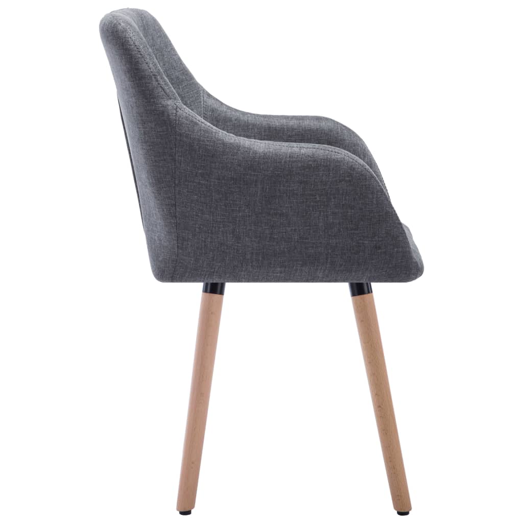 Eetkamerstoelen 2 st stof crèmekleurig