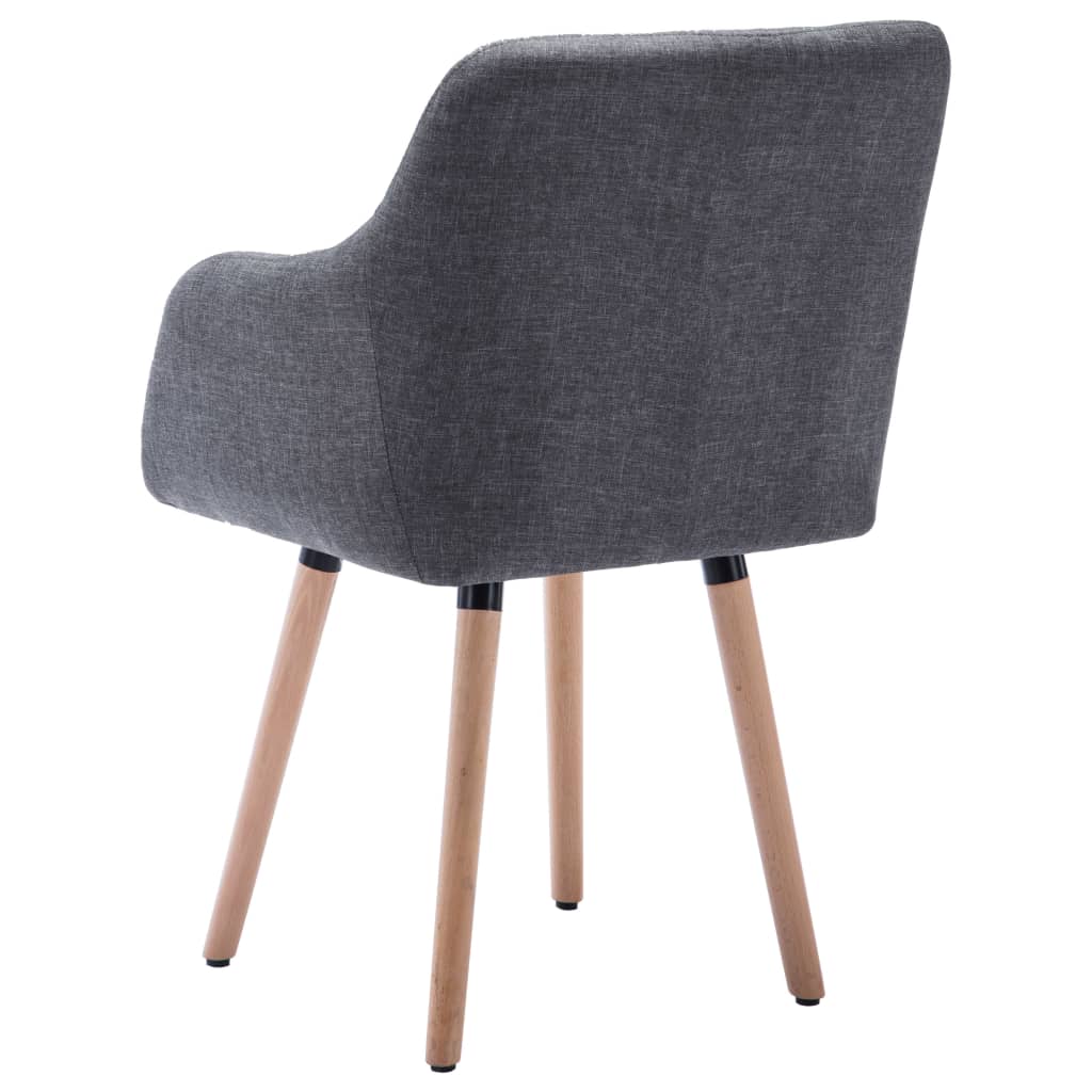 Eetkamerstoelen 2 st stof crèmekleurig