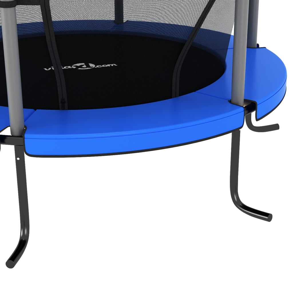 Trampoline avec filet de sécurité rond 140x160 cm bleu