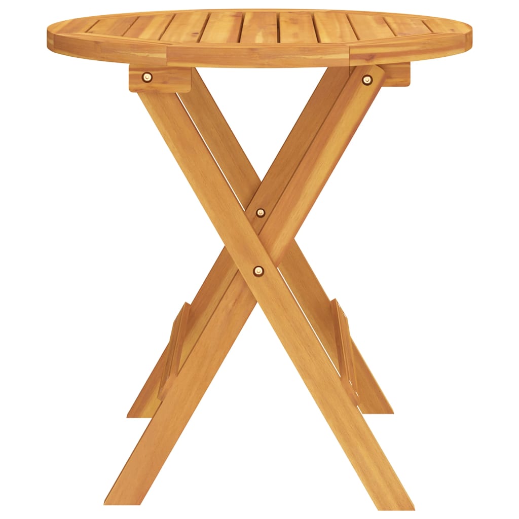 Table bistro Ø46x47 cm en bois d'acacia massif