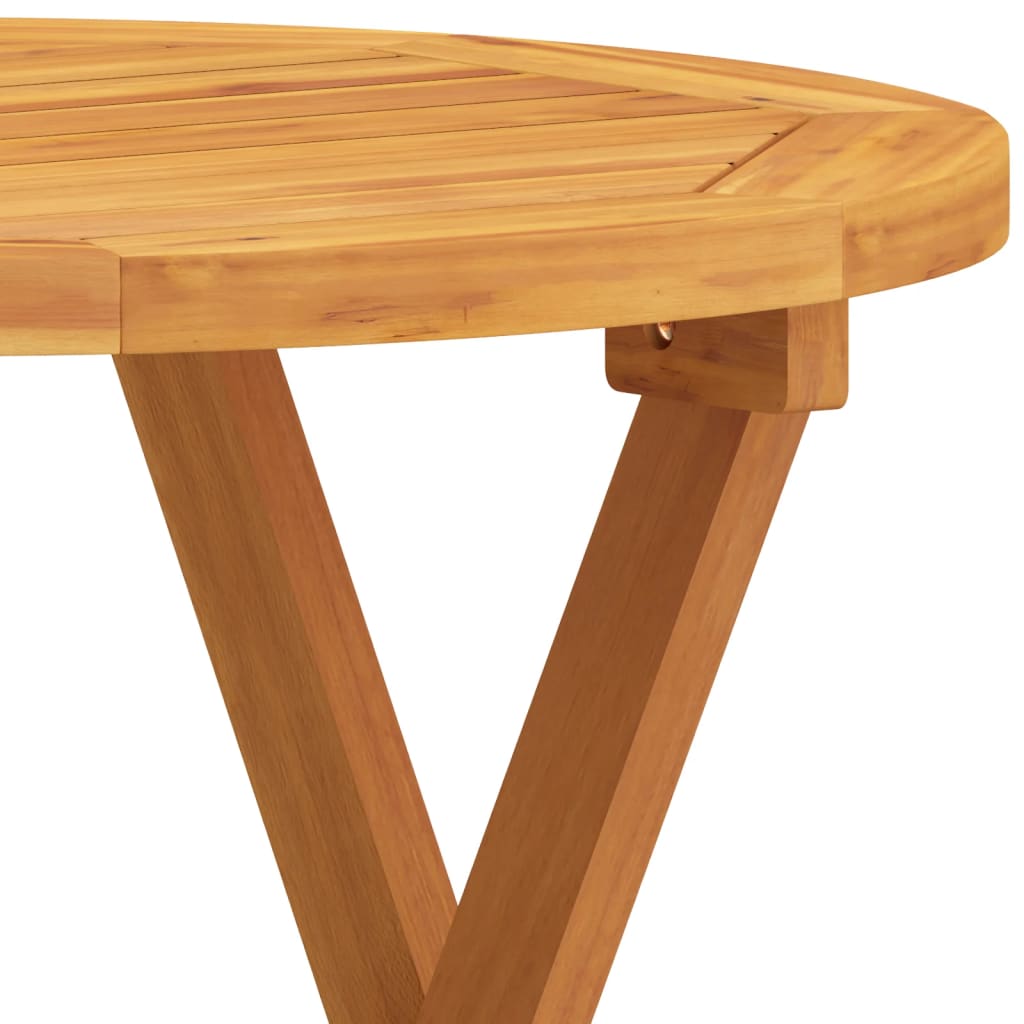 Table bistro Ø46x47 cm en bois d'acacia massif