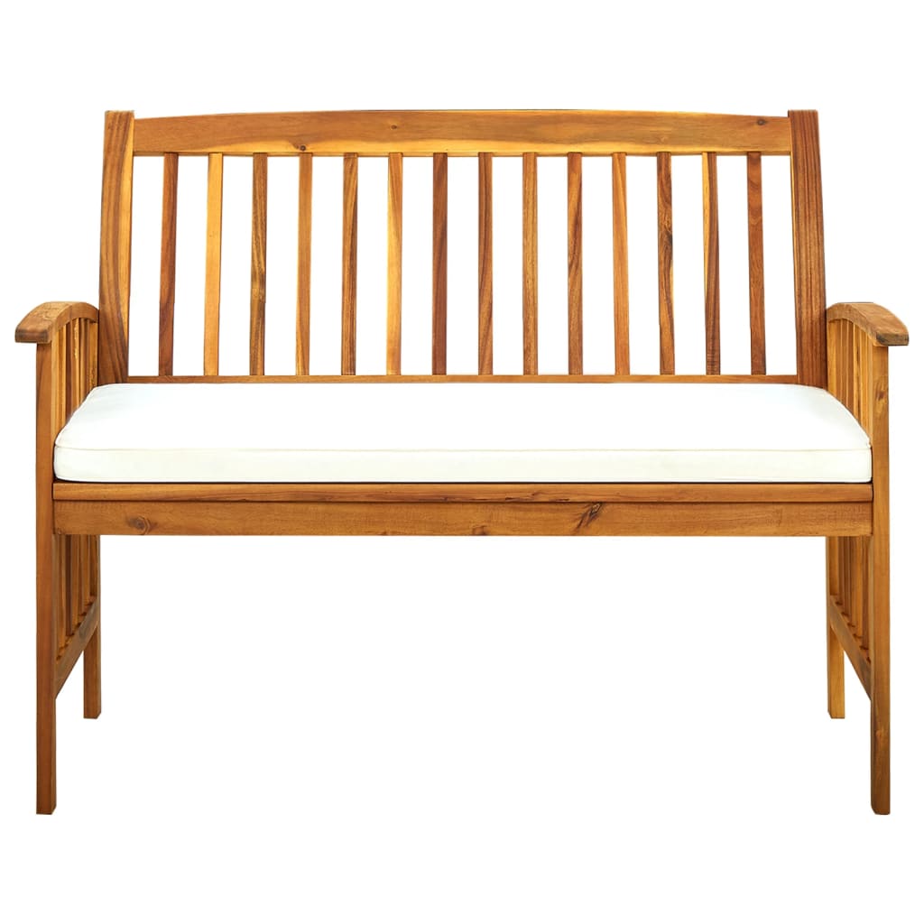 Banc de jardin avec coussin 147 cm en bois d'acacia massif