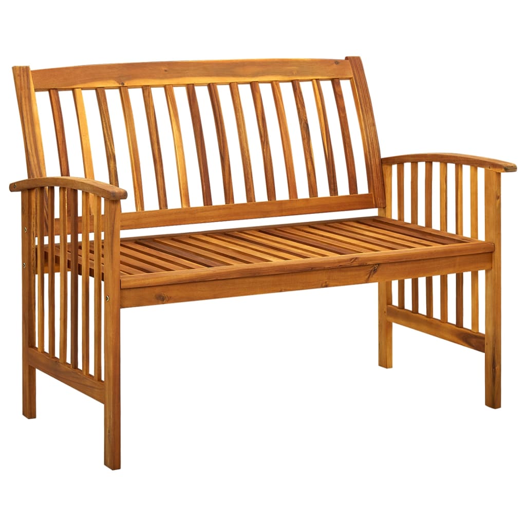 Banc de jardin avec coussin 147 cm en bois d'acacia massif