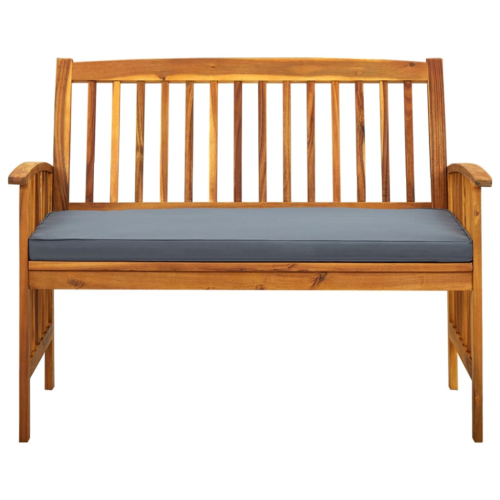 Banc de jardin avec coussin 147 cm en bois d'acacia massif