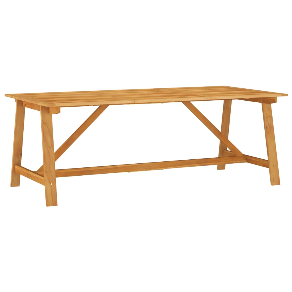 Table de jardin 206x100x74 cm en bois d'acacia massif