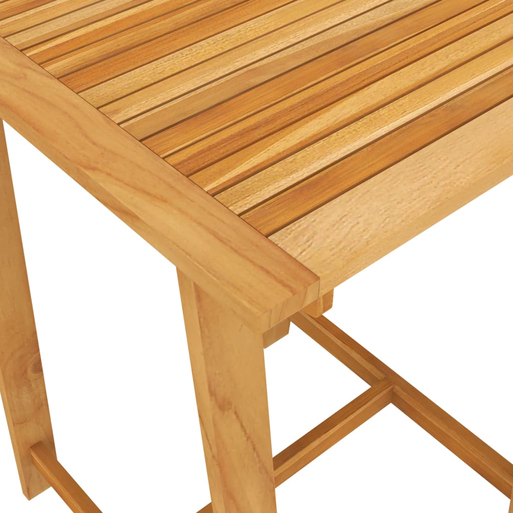 Table de bar de jardin 140x70x104 cm en bois d'acacia massif