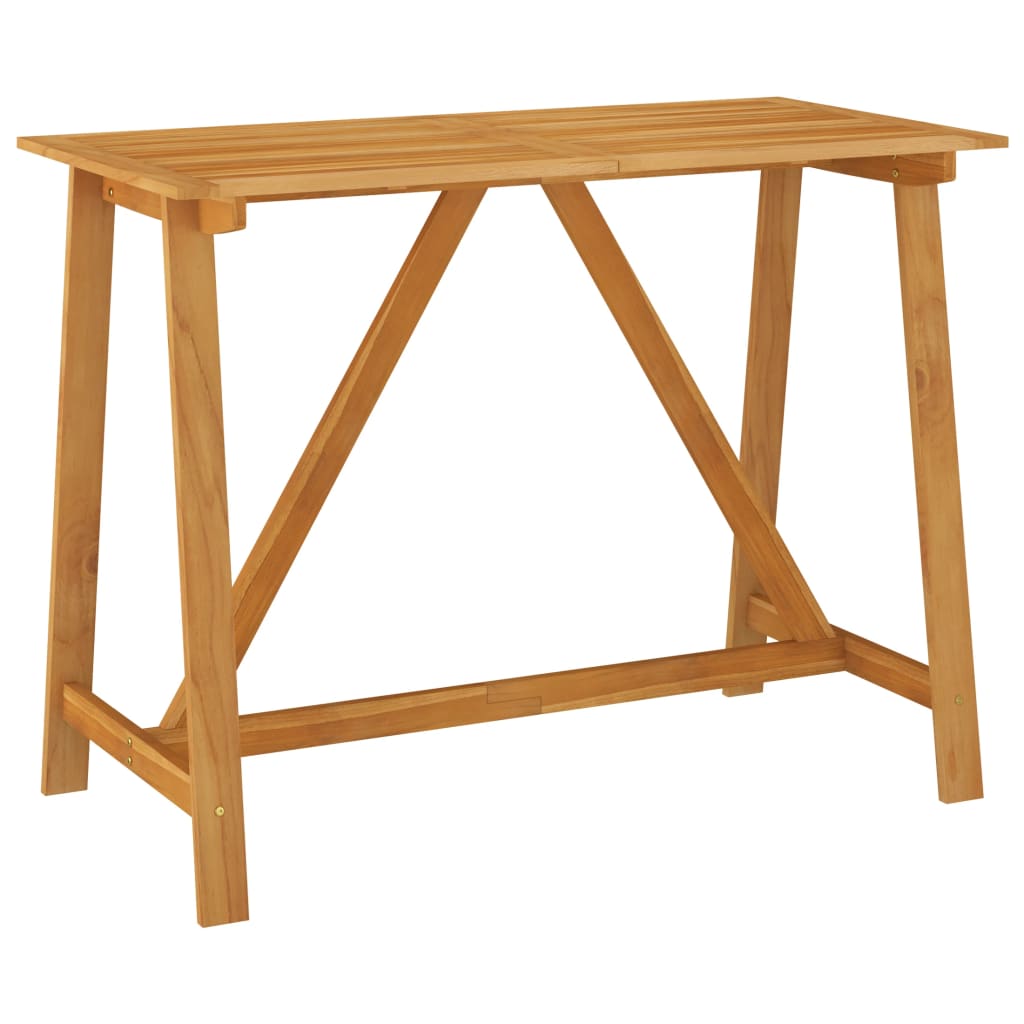 Table de bar de jardin 140x70x104 cm en bois d'acacia massif