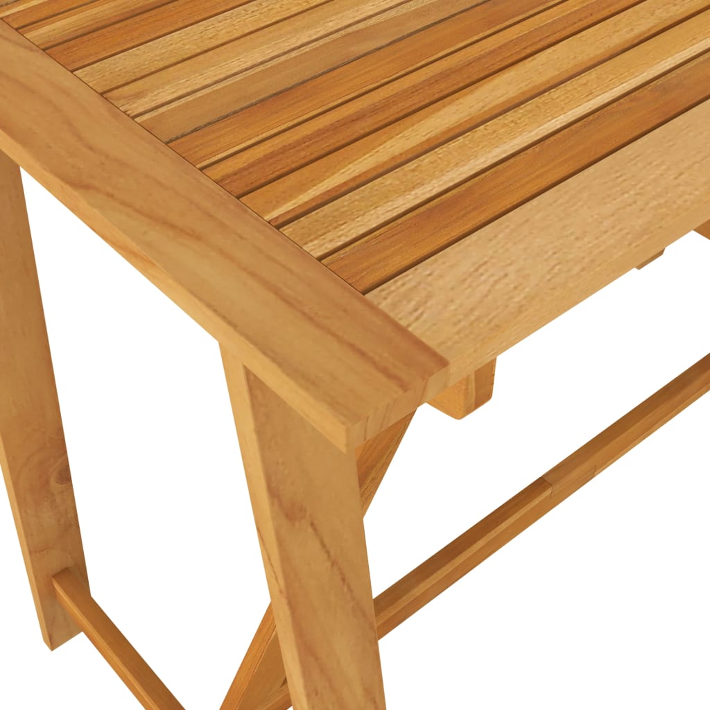 Table de bar de jardin 140x70x104 cm en bois d'acacia massif