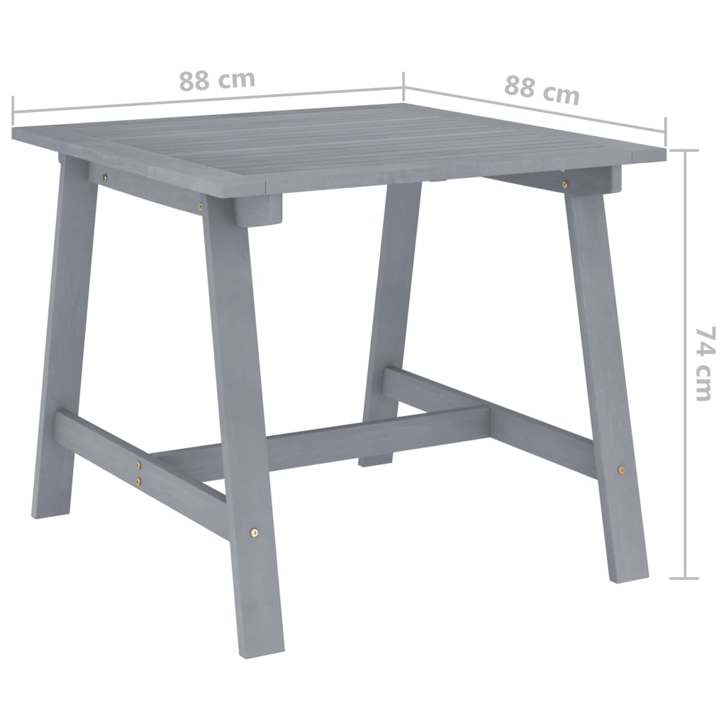 Table de jardin 206x100x74 cm en bois d'acacia massif