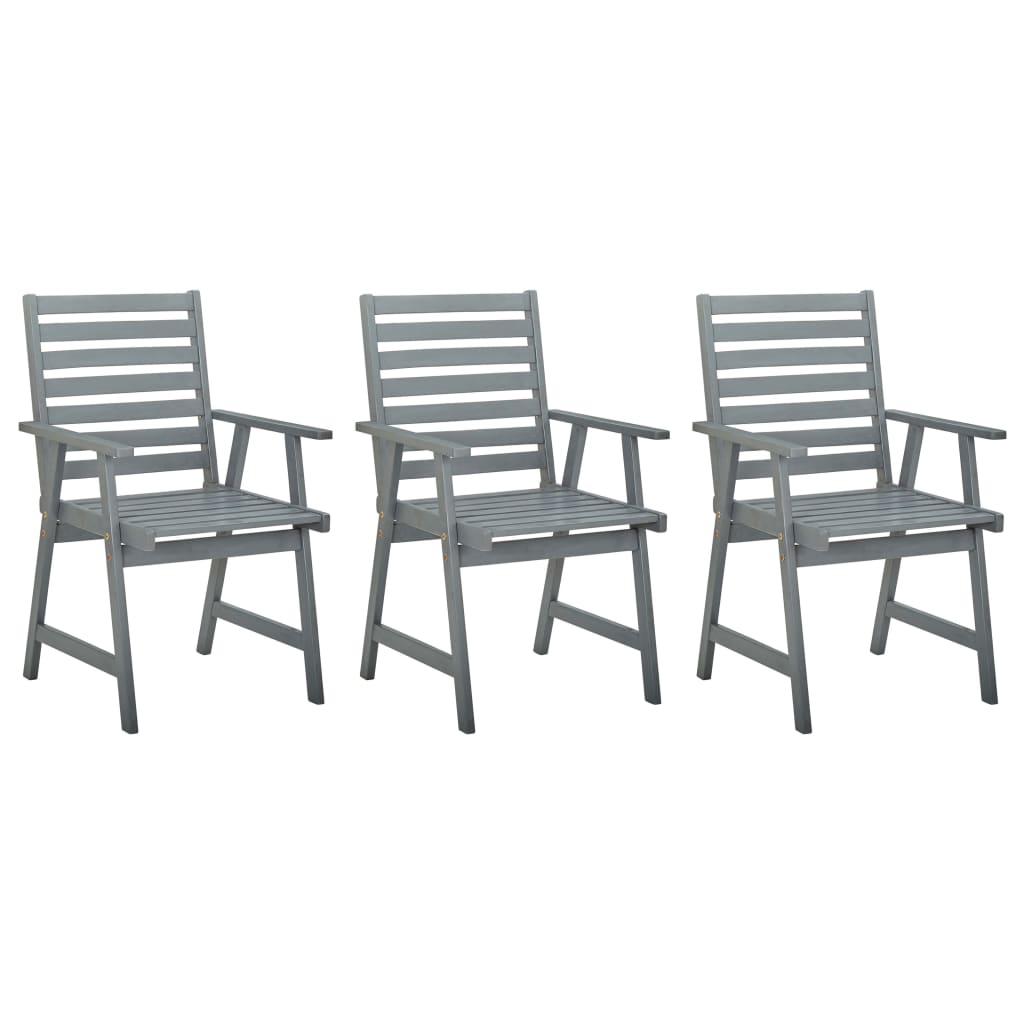 Chaises de jardin 8 pcs en bois d'acacia massif