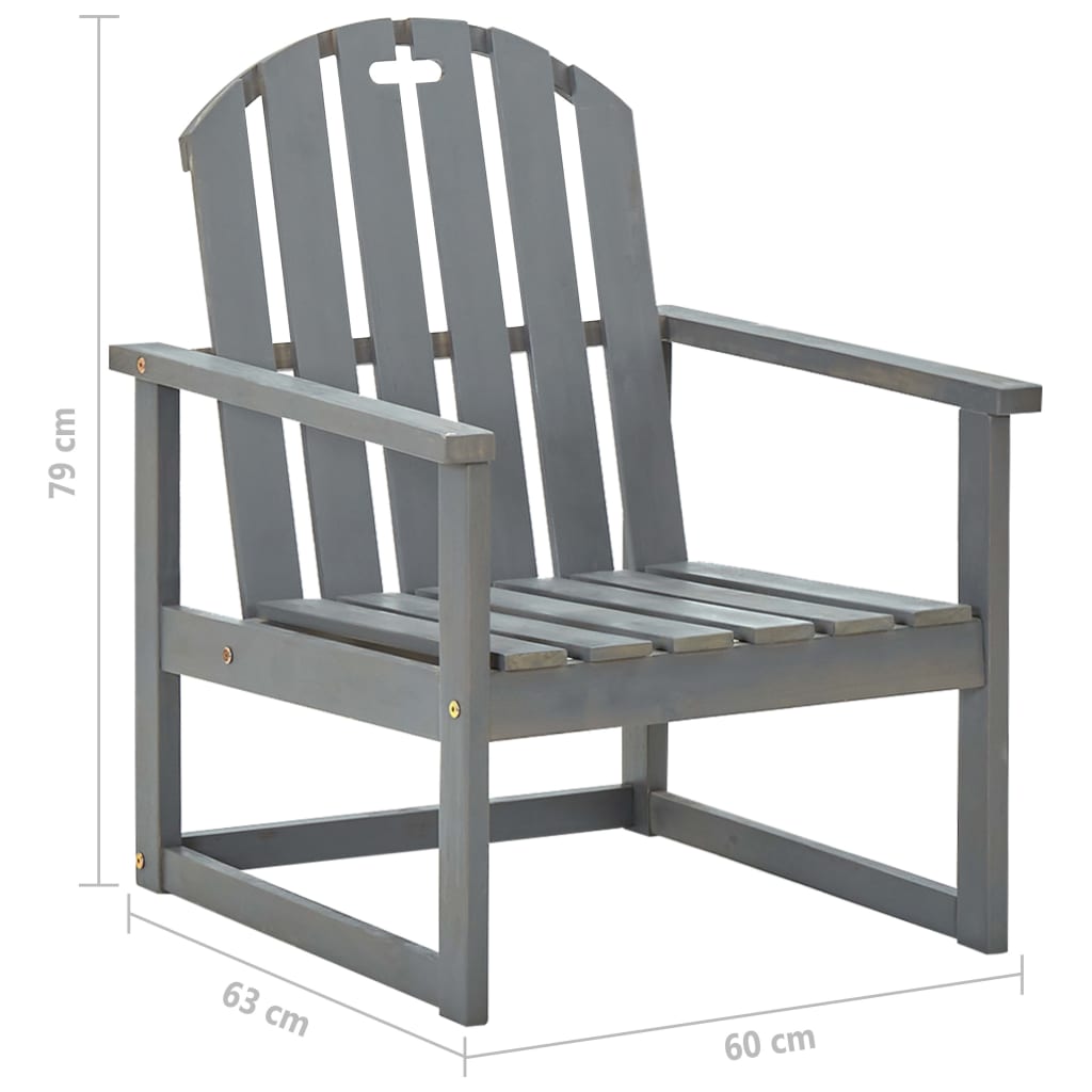 4-delige Loungeset massief acaciahout