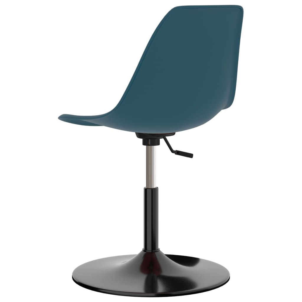 Eetkamerstoelen 2 st draaibaar PP blauw