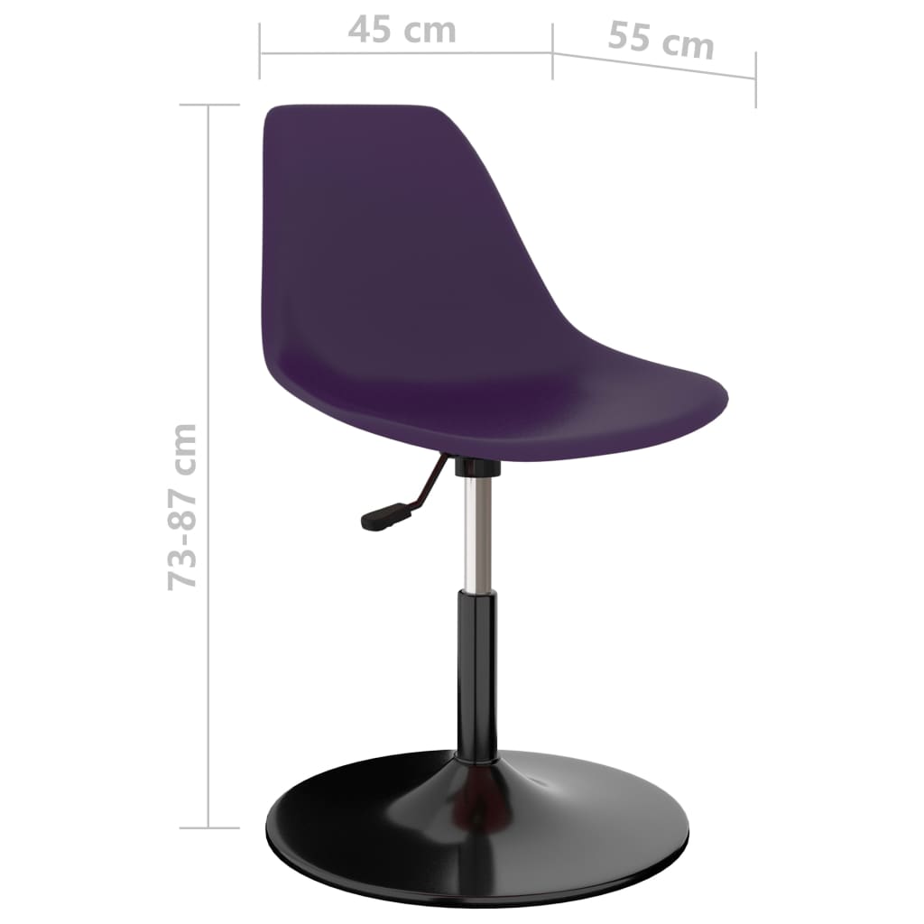 Eetkamerstoelen 2 st draaibaar PP blauw