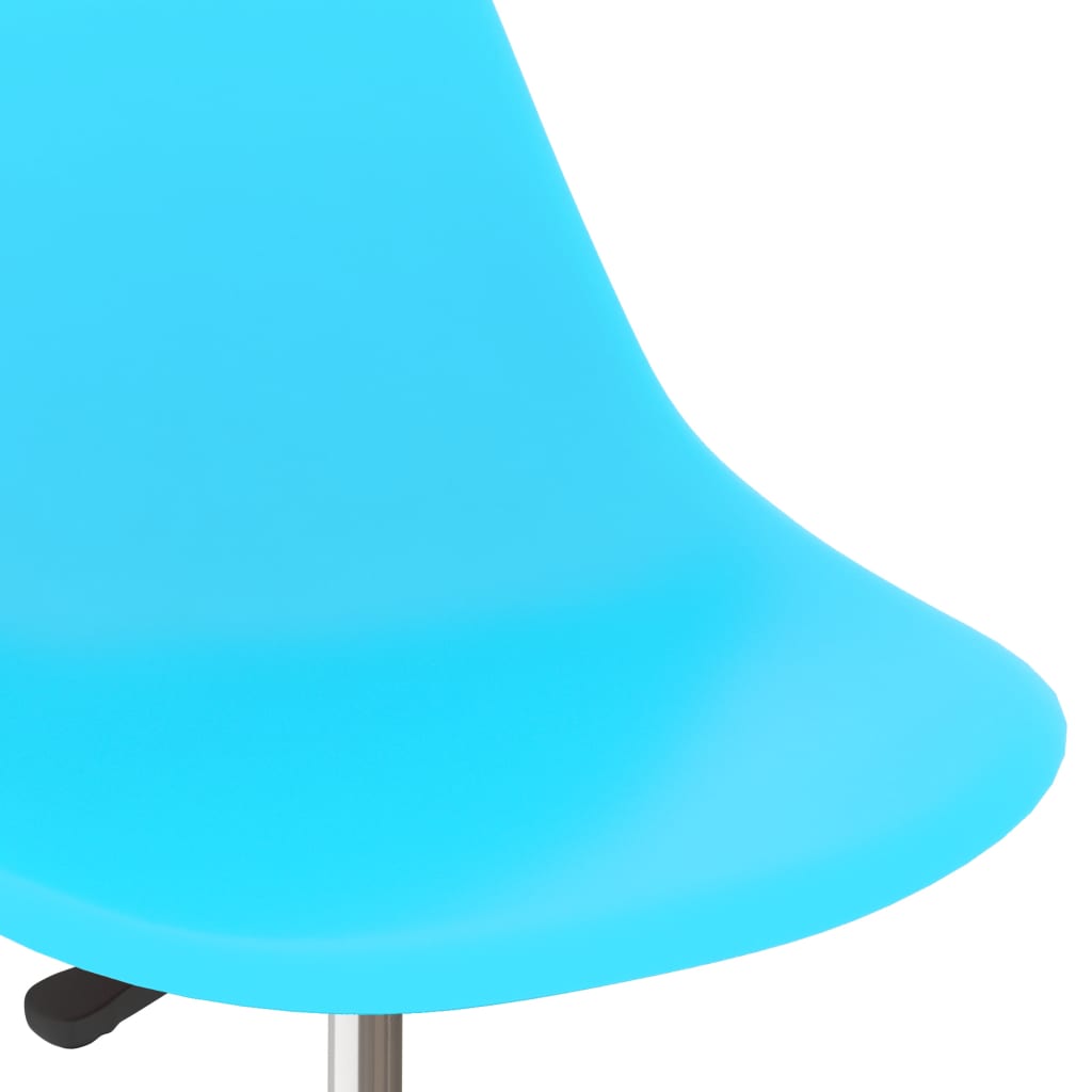 Eetkamerstoelen 2 st draaibaar PP blauw