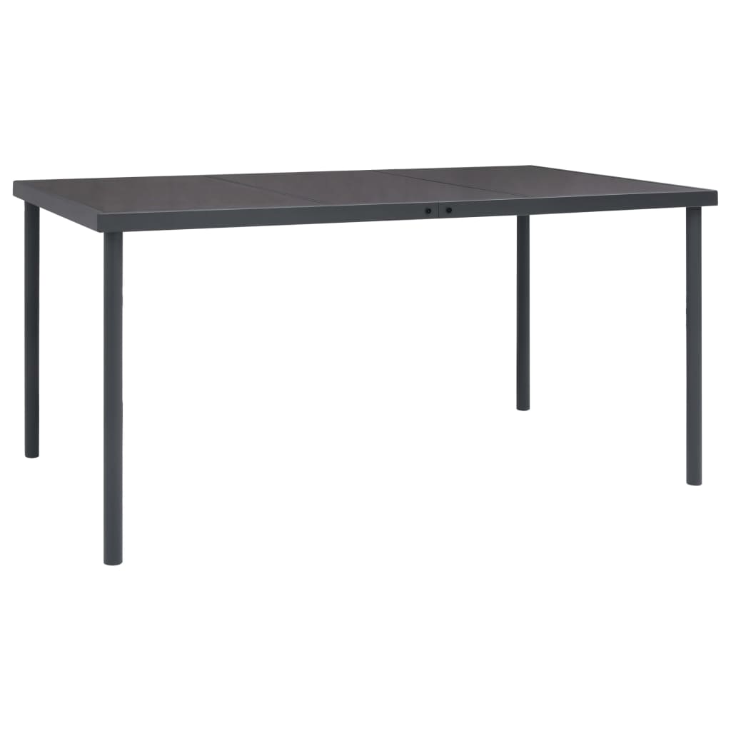 Table de jardin 190x90x74 cm acier, anthracite