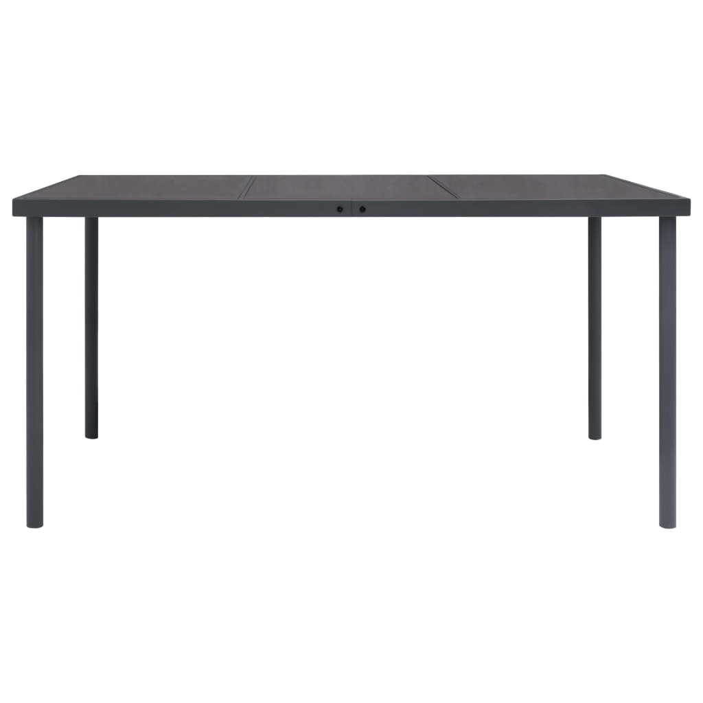 Table de jardin 190x90x74 cm acier, anthracite