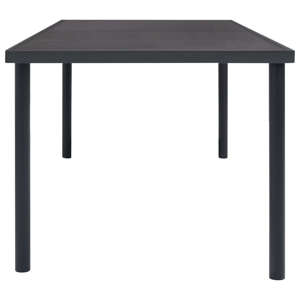 Table de jardin 190x90x74 cm acier, anthracite