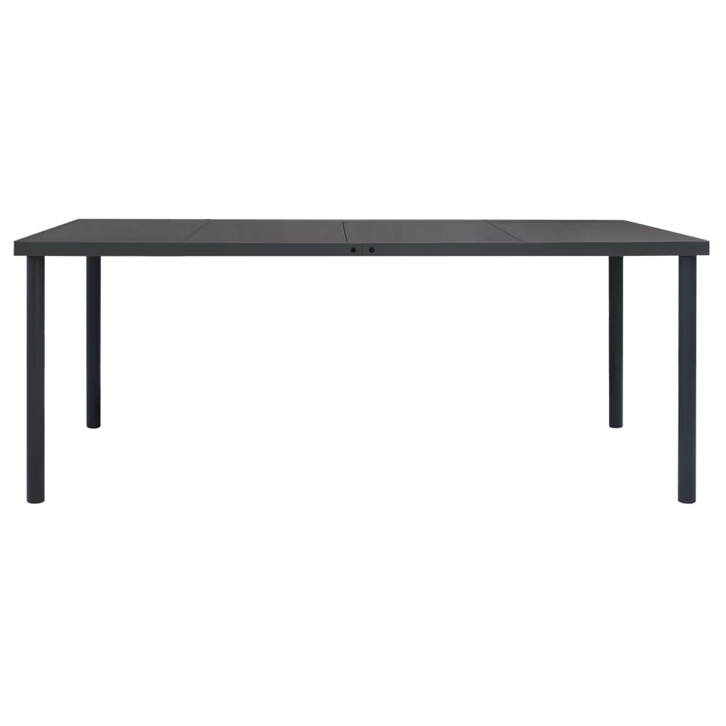 Table de jardin 190x90x74 cm acier, anthracite