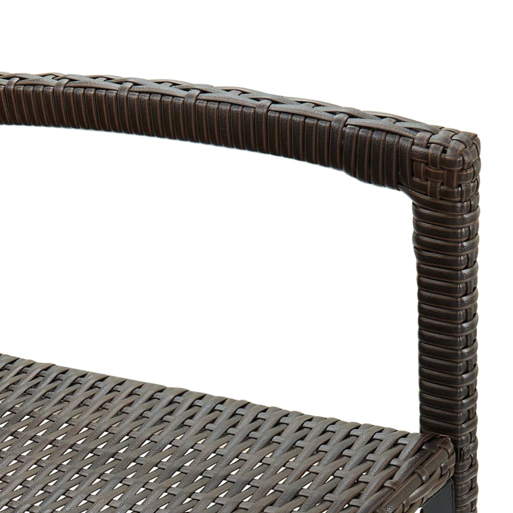 Barkrukken 4 st poly rattan