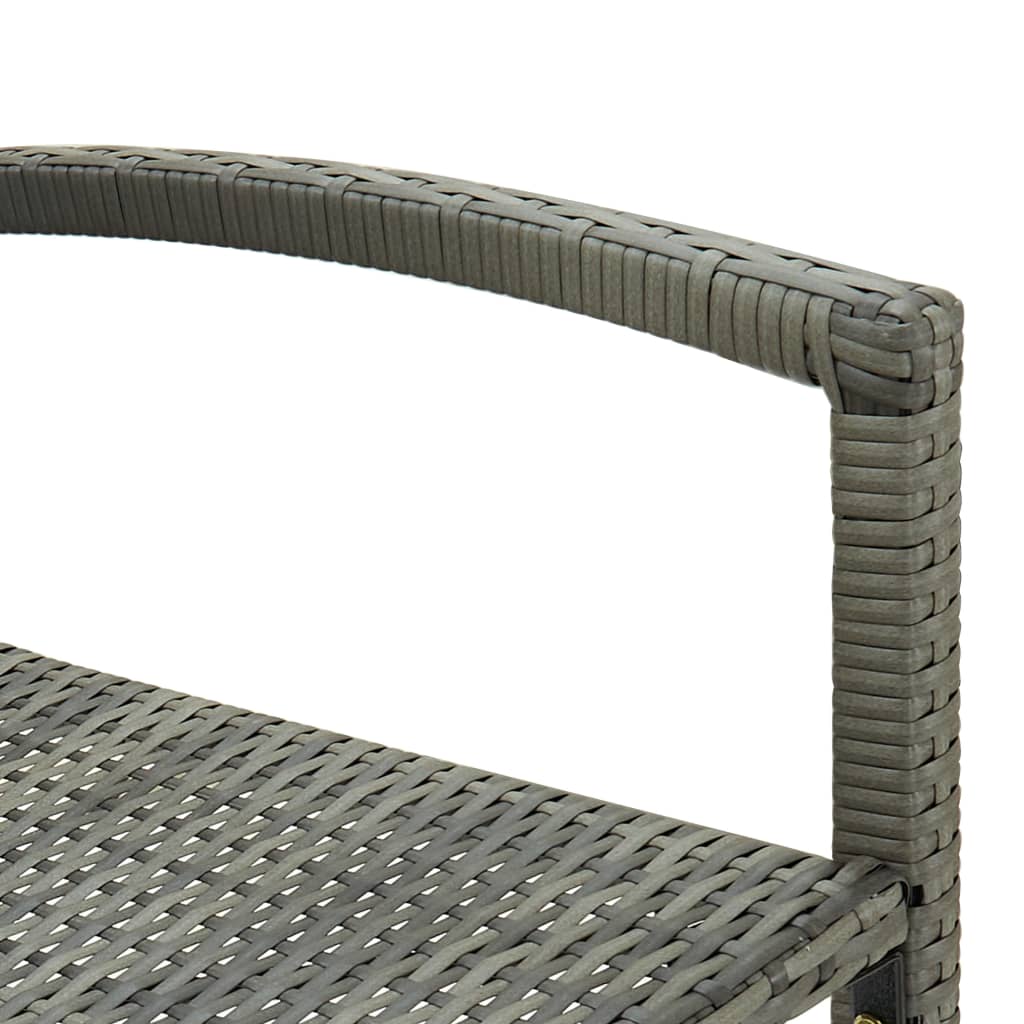 Barkrukken 4 st poly rattan