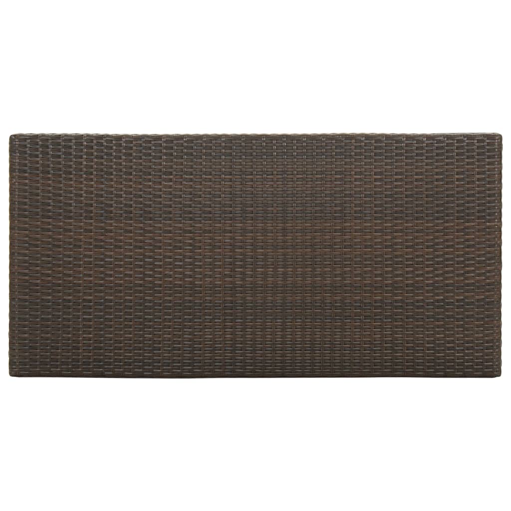 Bartafel met opbergrek 120x60x110 cm poly rattan