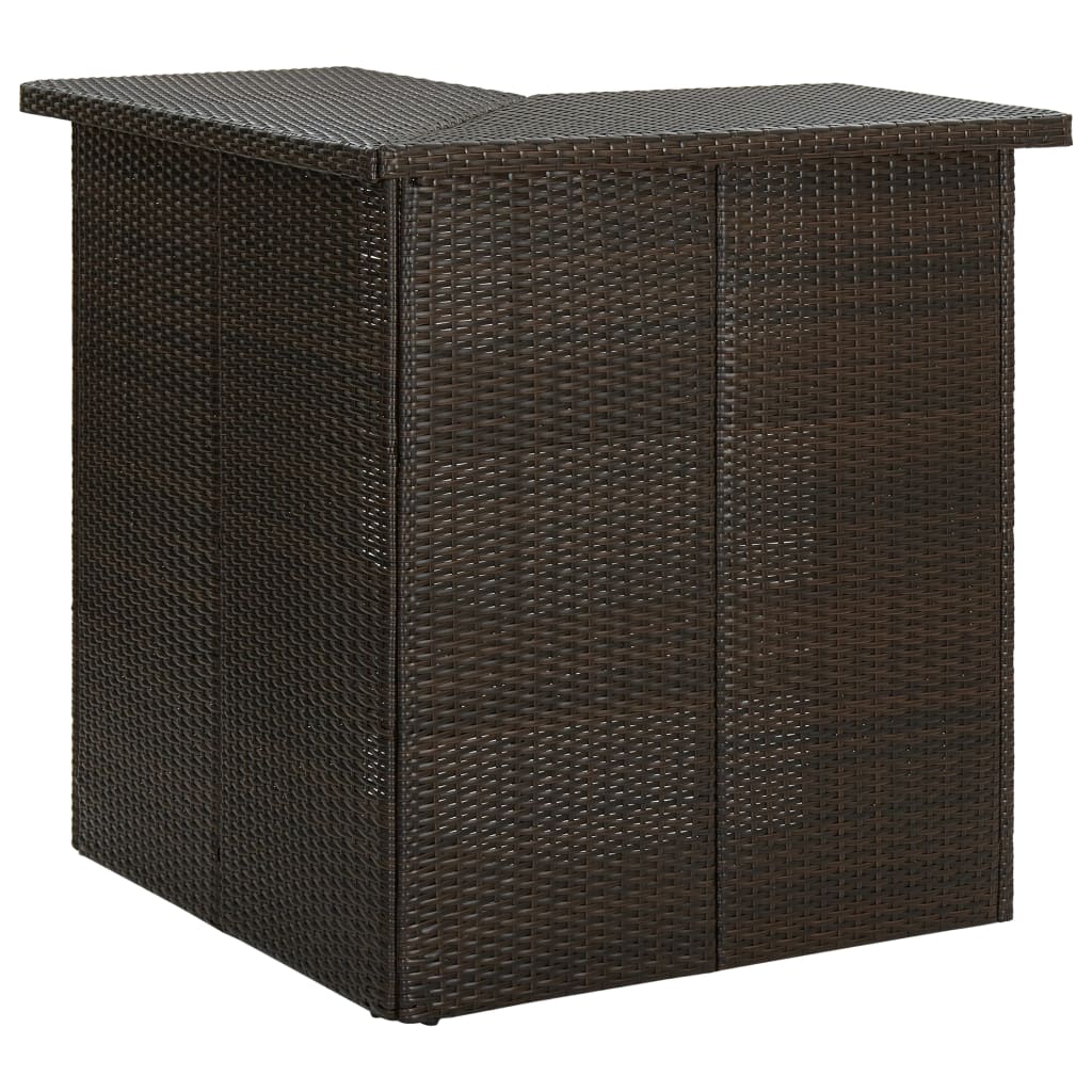 Hoekbartafel 100x50x105 cm poly rattan