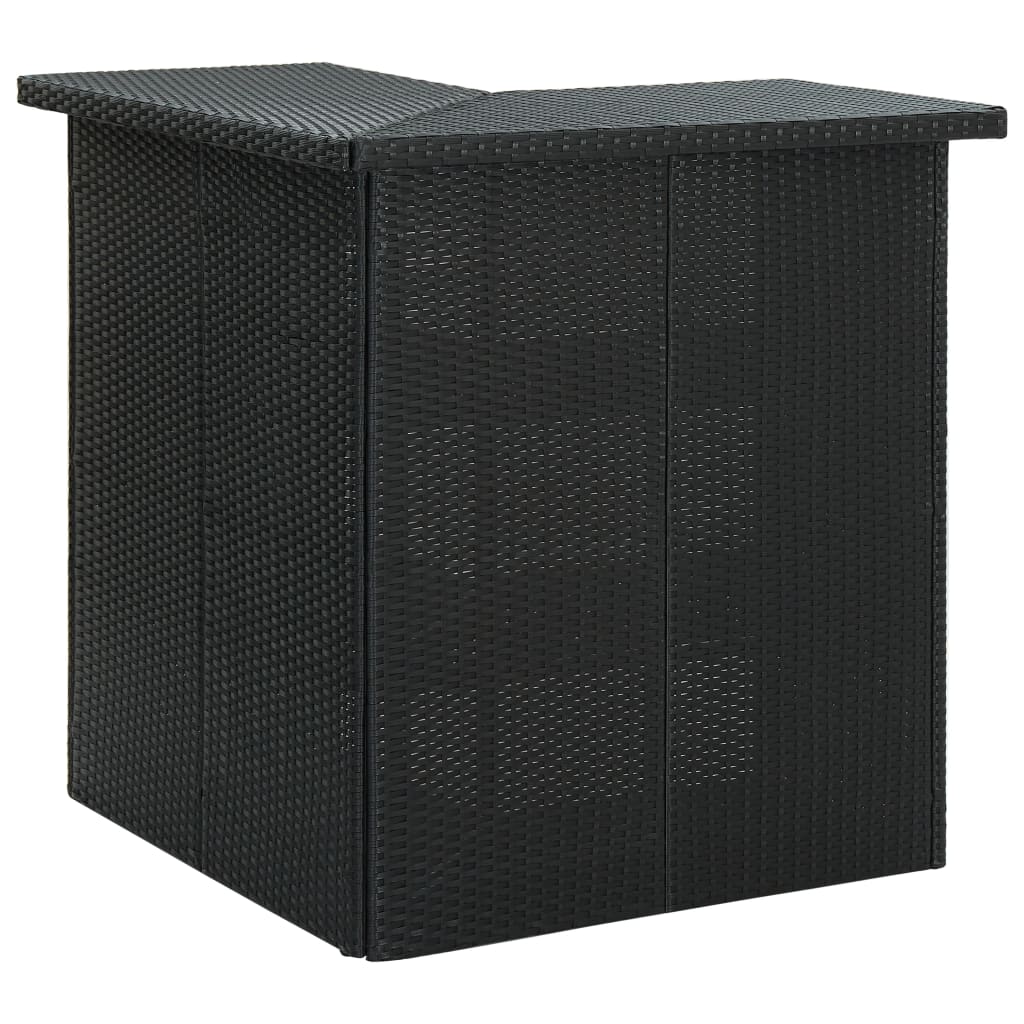 Hoekbartafel 100x50x105 cm poly rattan