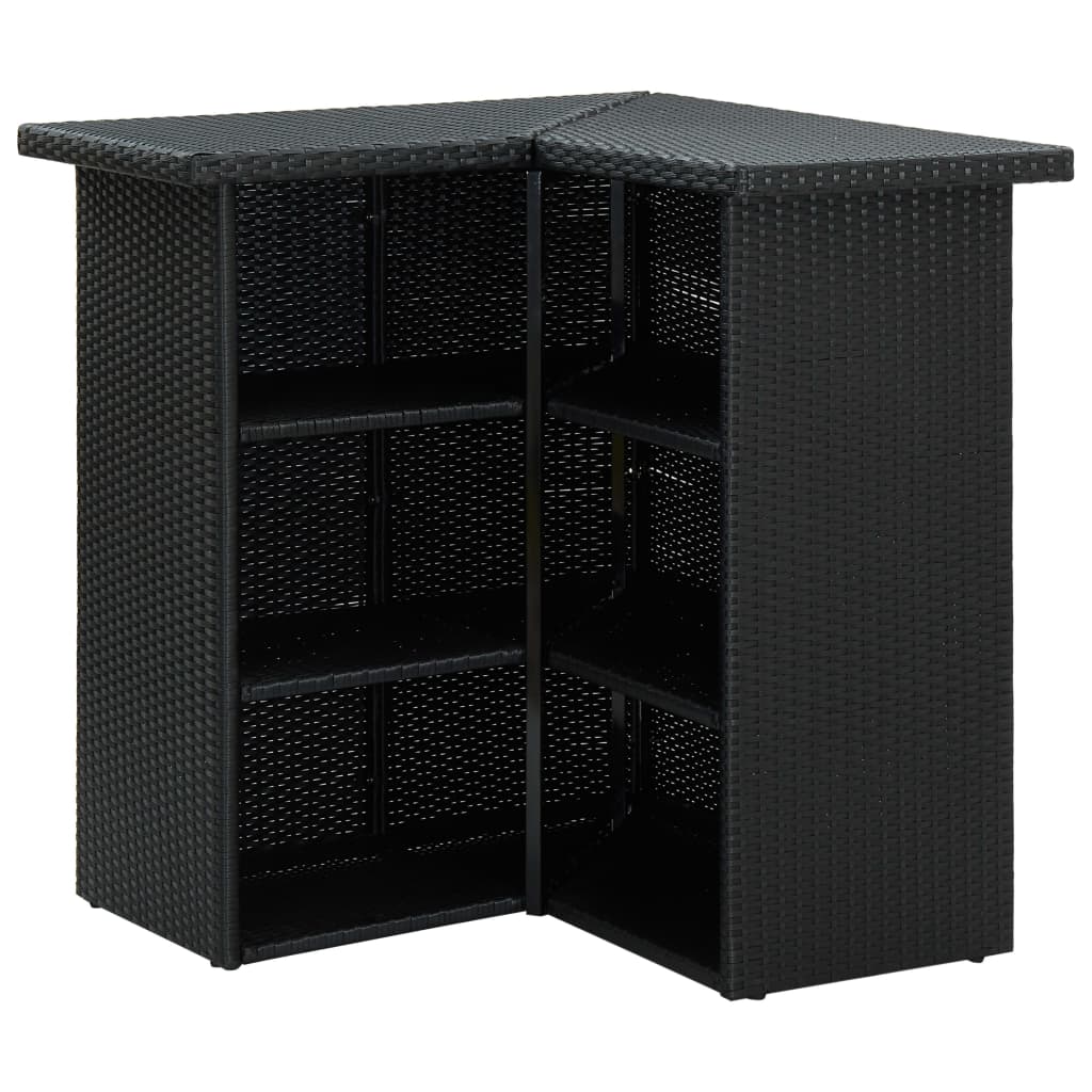 Hoekbartafel 100x50x105 cm poly rattan