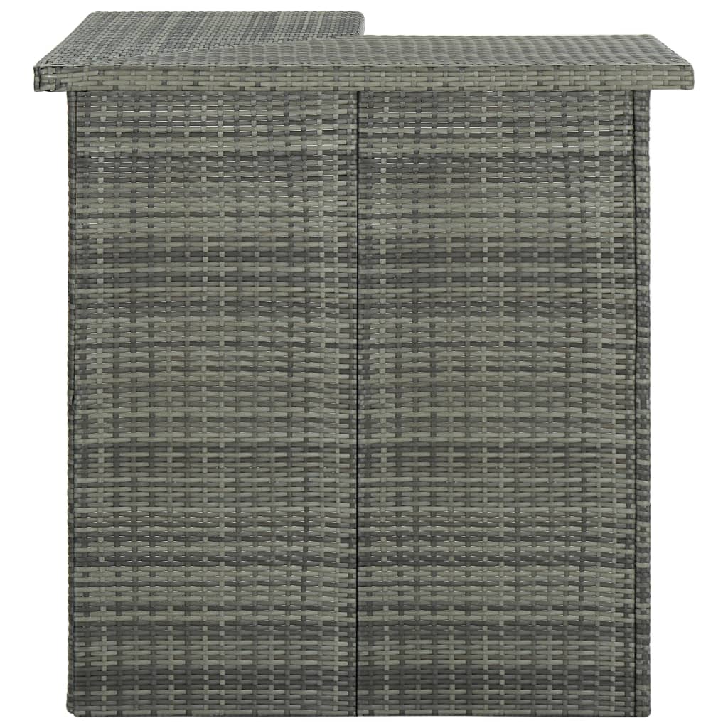 Hoekbartafel 100x50x105 cm poly rattan