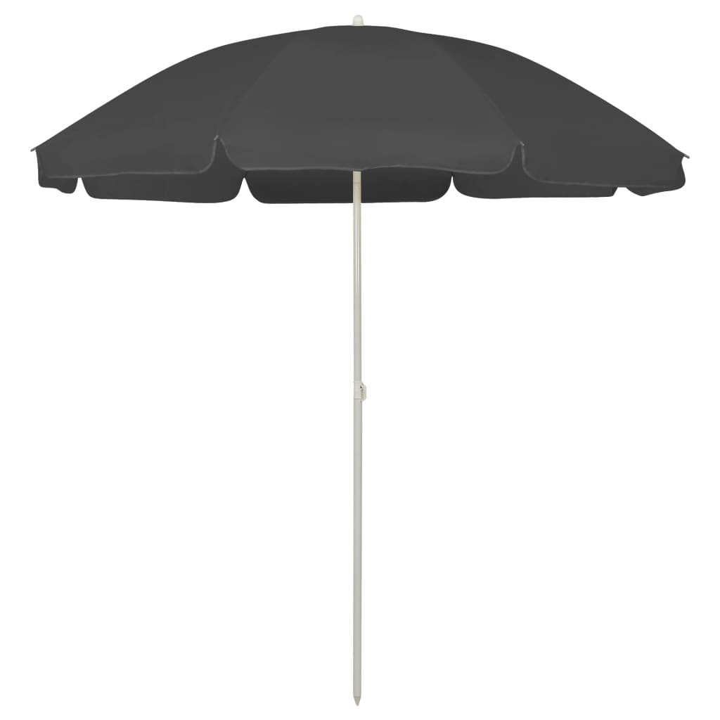 Strandparasol 240 cm antracietkleurig