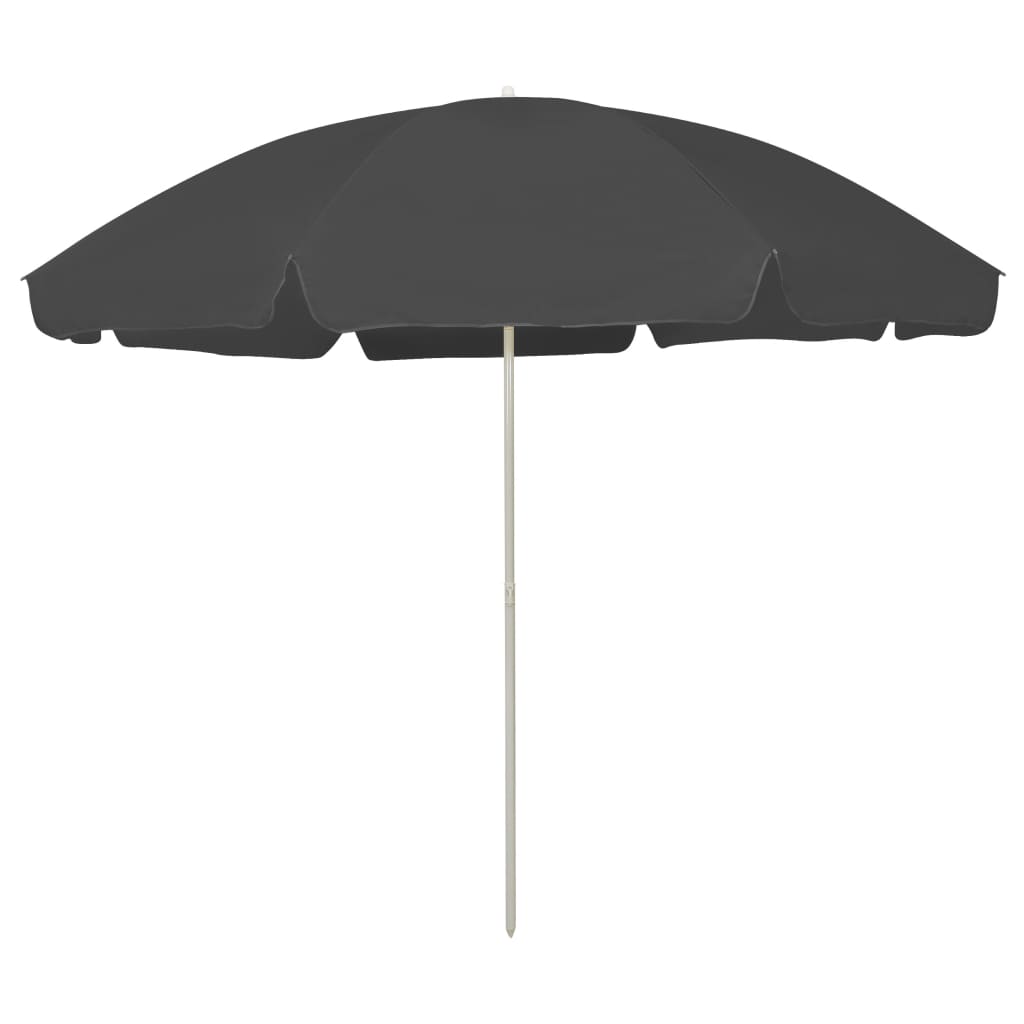 Strandparasol 240 cm antracietkleurig